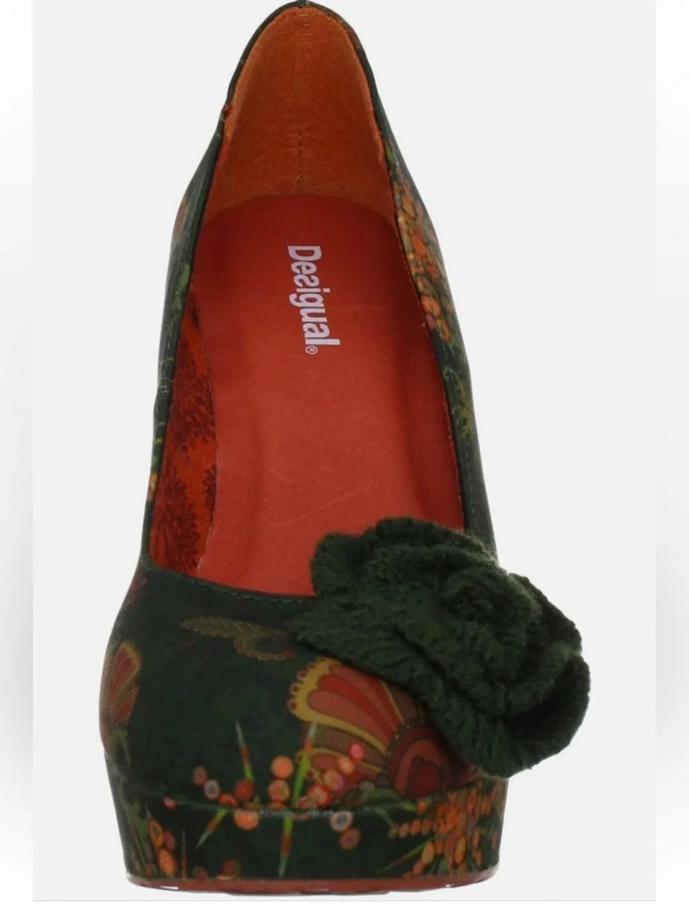 Desigual Women's Aguila Floral Red Multi Colored Shoe Pumps,38!!NEW